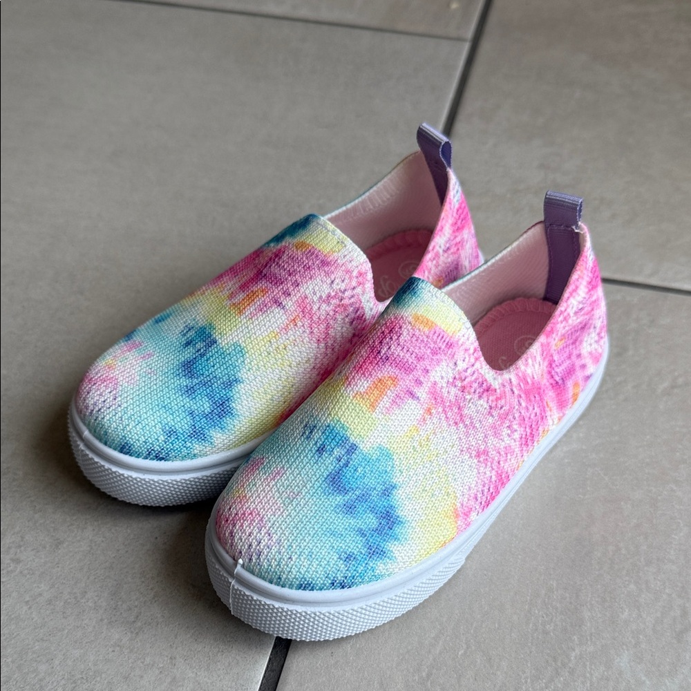 Paris Blues Tie-Dyed Kids Slip-On Shoes Size 9- NEW